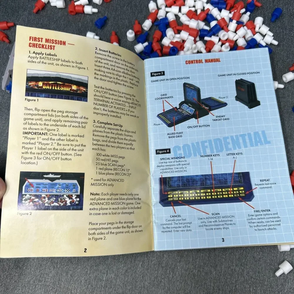 Electronic Battleship Advanced Mission Game 2000 Tested/Works 381 Pegs READ